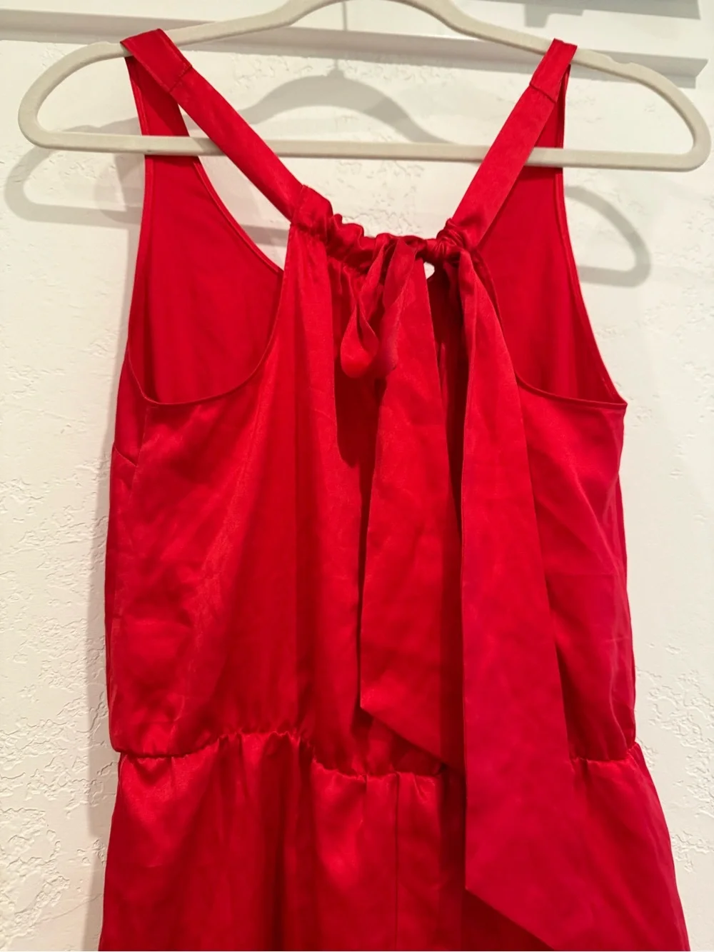 Victoria's Secret Red Satin Sleeveless Romper SiZE XS